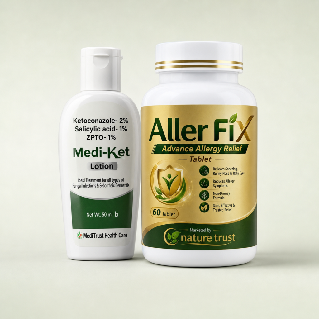 দাউদ রিলিফ কম্বো with Aller Fix and Medi-Ket Lotion