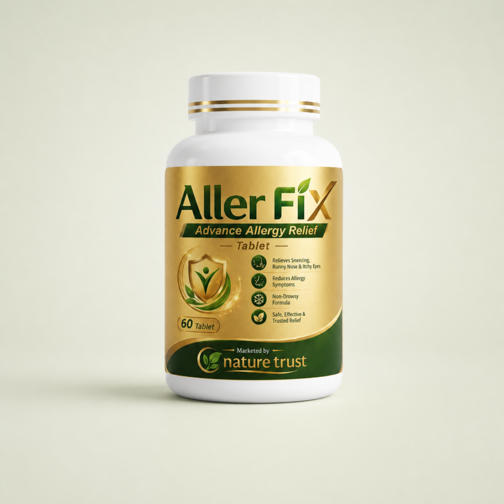 Tab. Allerfix herbal tablet bottle